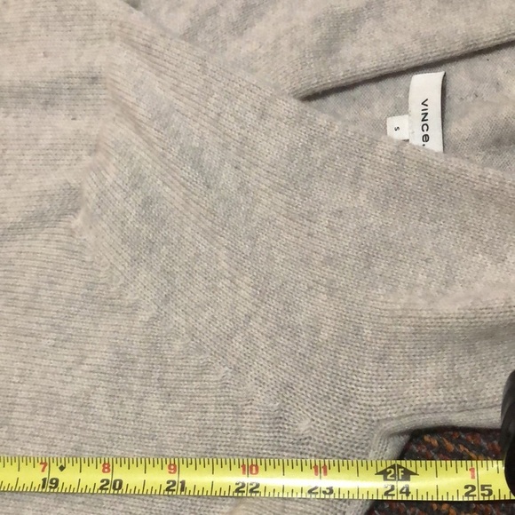 [VINCE] Wool and Cashmere Cross Front Hoodie Sweater - Picture 10 of 12